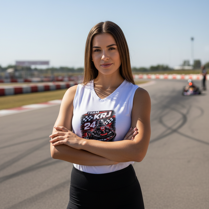 Go-Kart Racing Women's Tank Top | Team KRJ 24 V-Neck