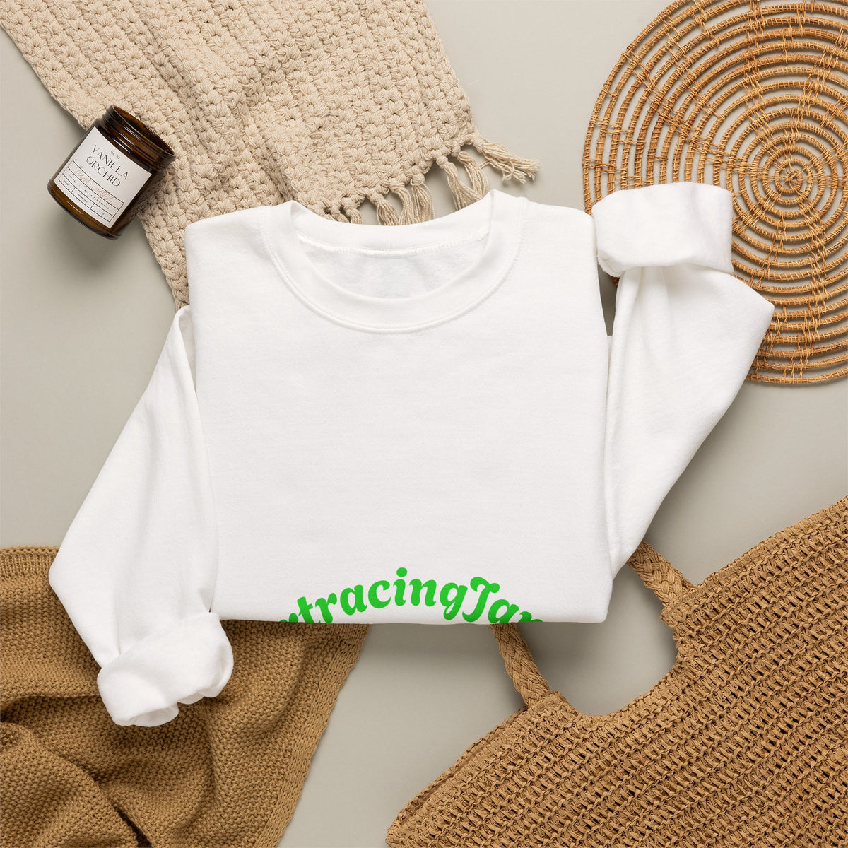 Retro Go-Kart Racing Sweatshirt in white, featuring vintage-inspired racing graphics for motorsport fans.