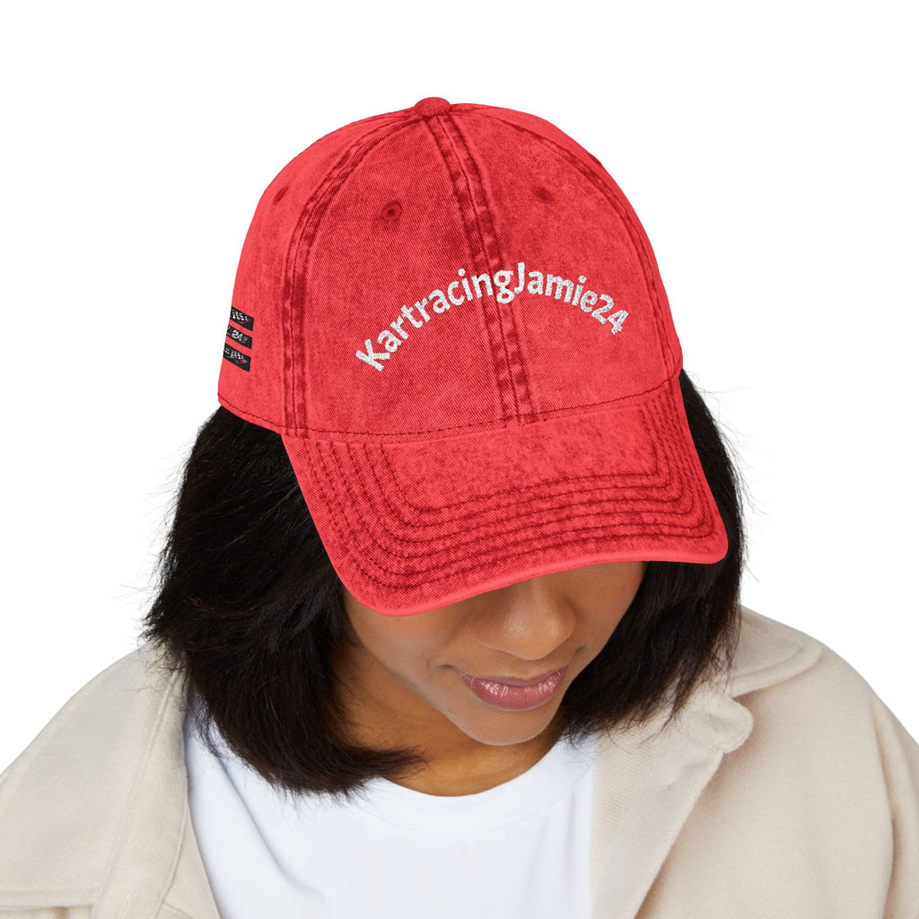 Vintage Embroidered Cap — Custom Curved-Text Baseball Hat