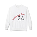 Go-Kart Racing Crewneck Sweatshirt mit arched Namen und Nummer 24 auf der Brust.