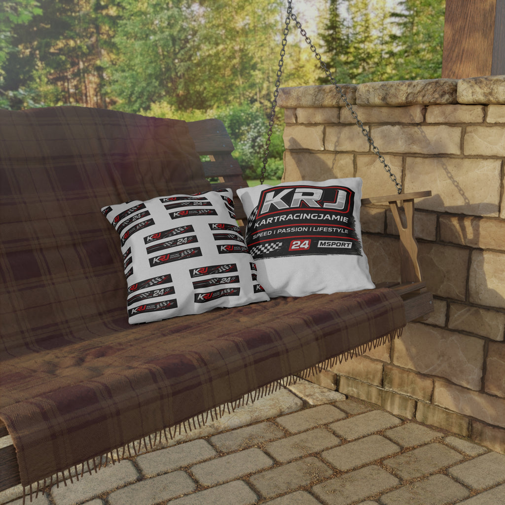 KRJ Racing Outdoor Pillow — 'KartracingJamie' Speed, Passion & Lifestyle Design
