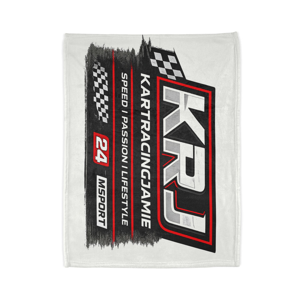KRJ Kart Racing Blanket mit Grafiken für Speed, Passion und Lifestyle im Kart-Rennsport