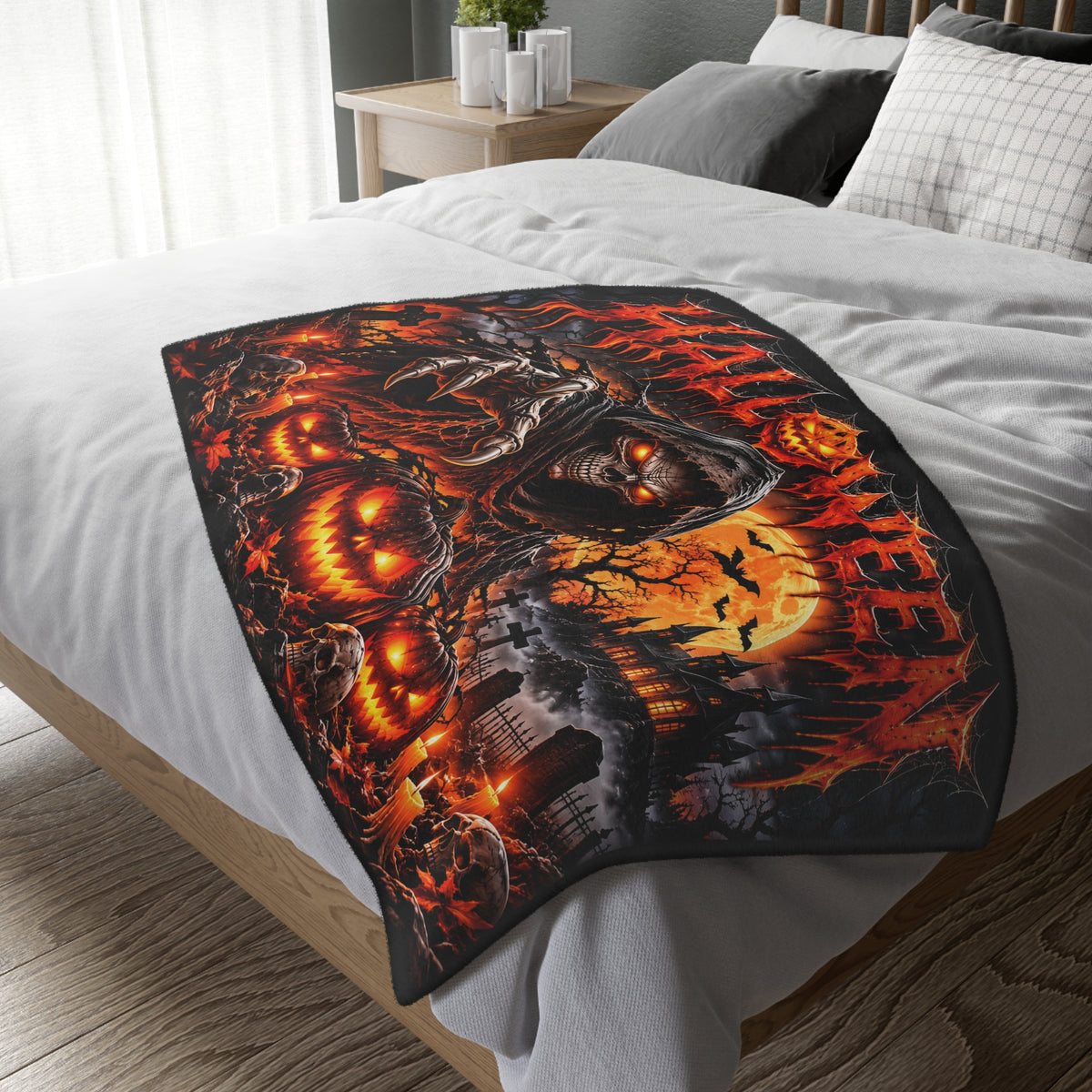 Halloween Dragon Pumpkin Blanket