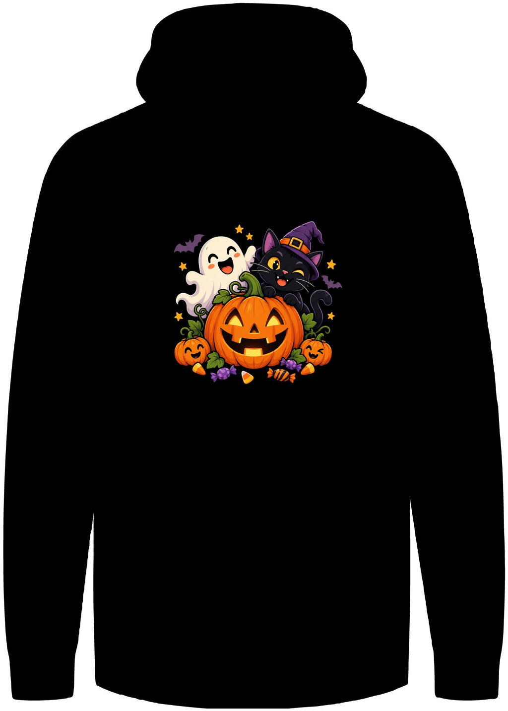 Halloween Ghost Pumpkin Hooded Pullover