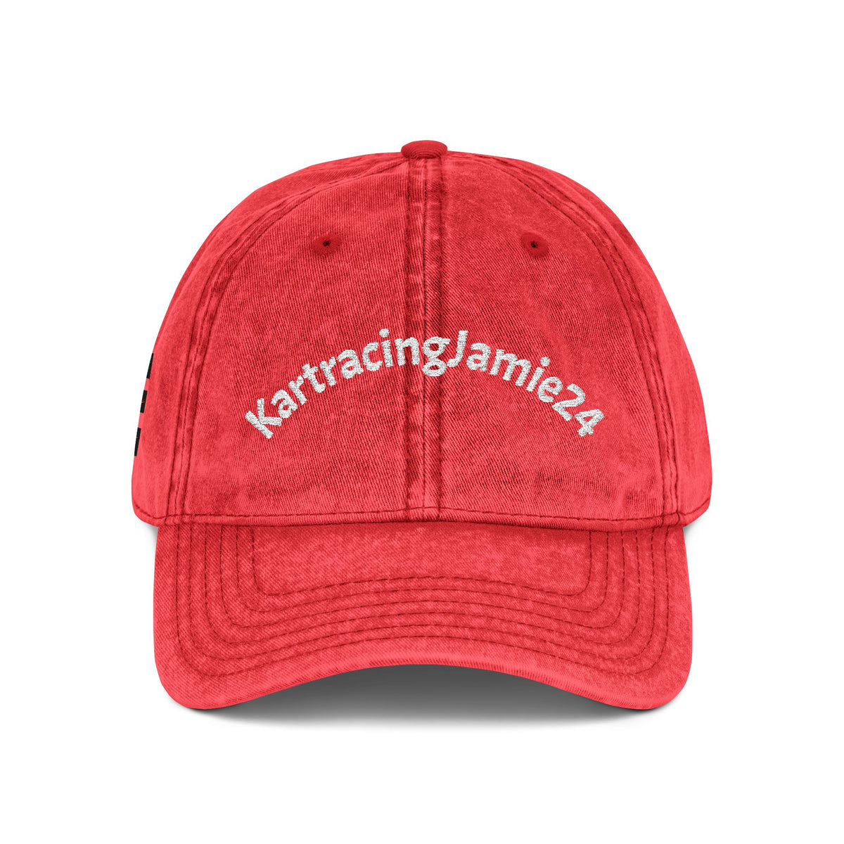 Vintage Embroidered Cap — Custom Curved-Text Baseball Hat
