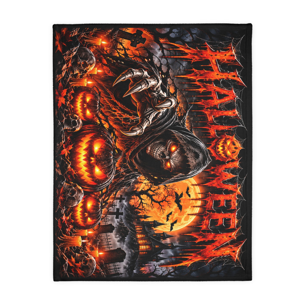 Halloween Dragon Pumpkin Blanket