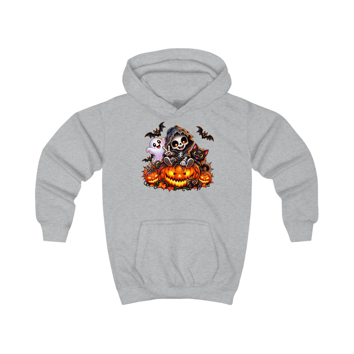 Kids Halloween Skeleton Pumpkin Hoodie – „Klein, frech & monstermäßig gut!“