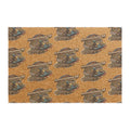 Kart Racing Coir Doormat vor einer modernen Haustür, ideal für Motorsport-Fans.