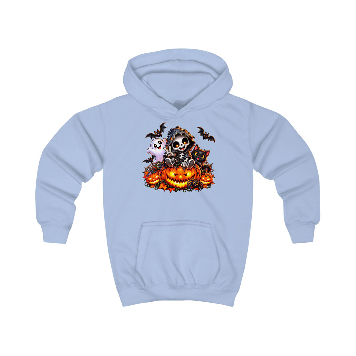 Kids Halloween Skeleton Pumpkin Hoodie – „Klein, frech & monstermäßig gut!“