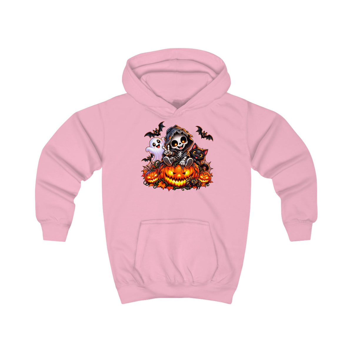 Kids Halloween Skeleton Pumpkin Hoodie – „Klein, frech & monstermäßig gut!“