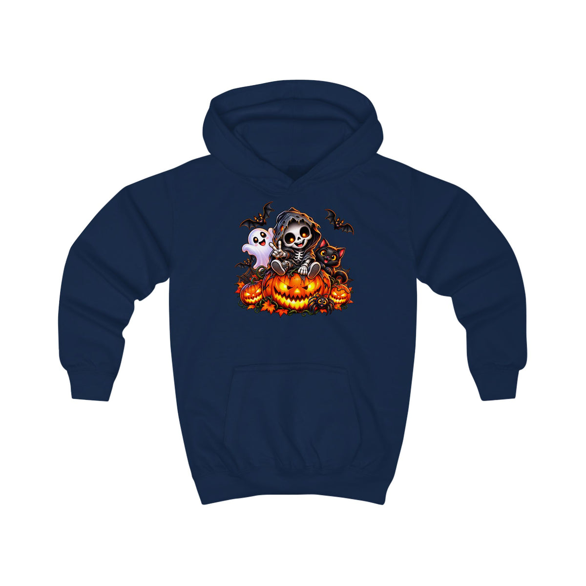 Kids Halloween Skeleton Pumpkin Hoodie – „Klein, frech & monstermäßig gut!“