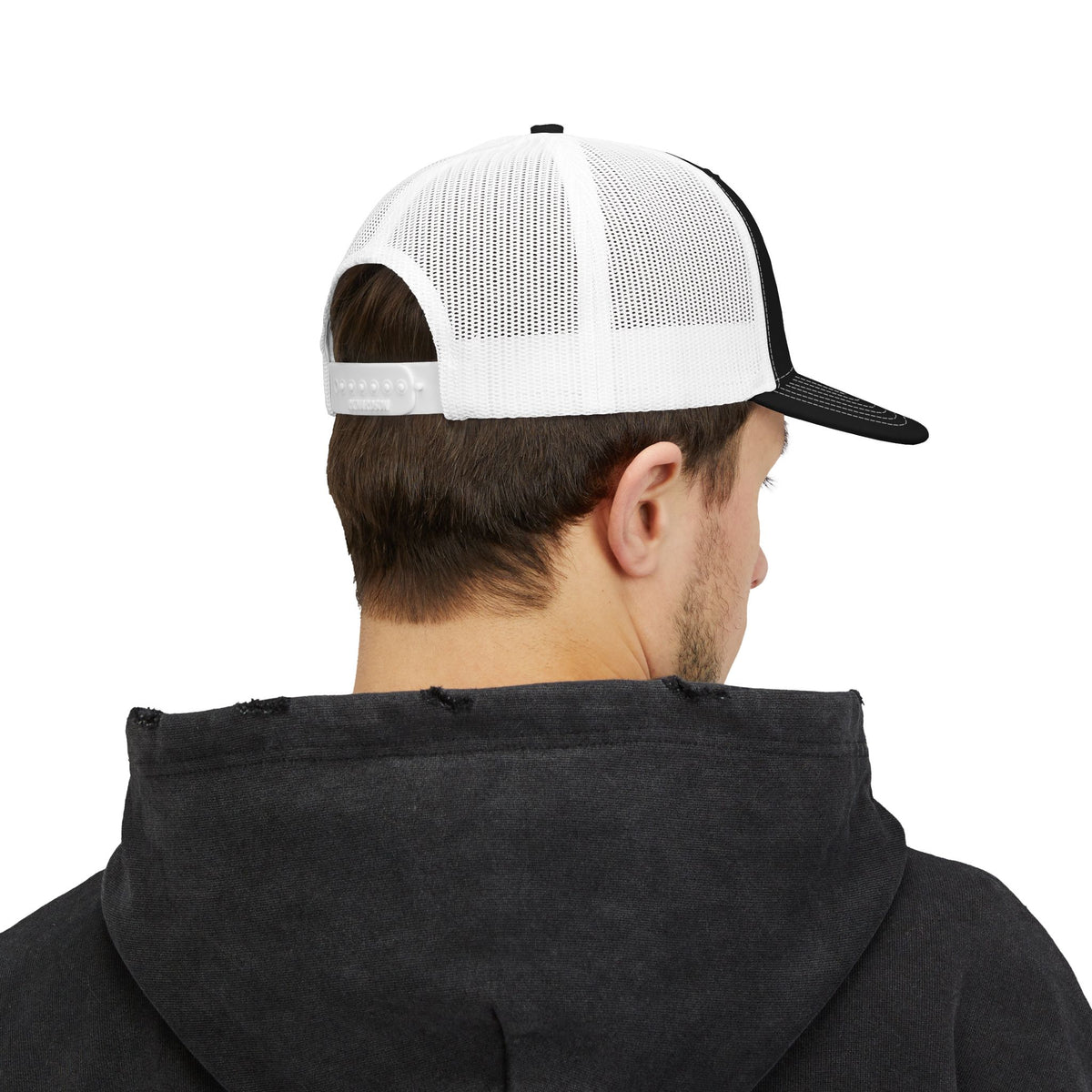 Mountain Lodge Snapback Trucker Cap - Vintage Ski Resort Patch
