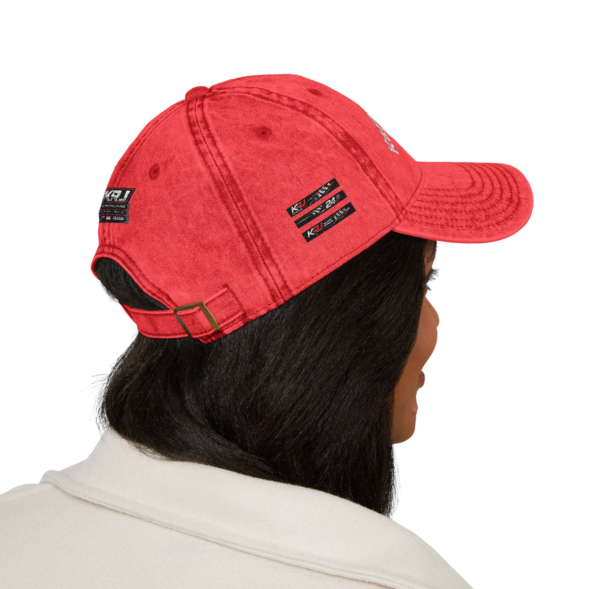 Vintage Embroidered Cap — Custom Curved-Text Baseball Hat